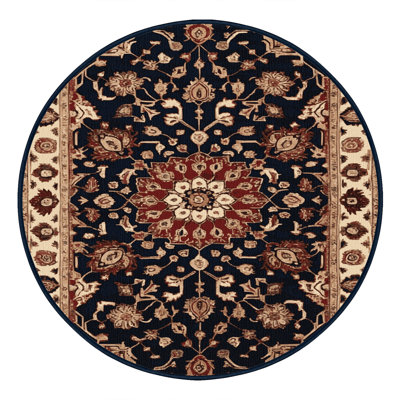 Machine Washable Persian Black Area Rug