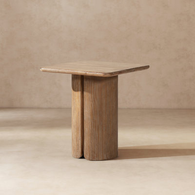 Flickinger 22" Square Pedestal Side Table