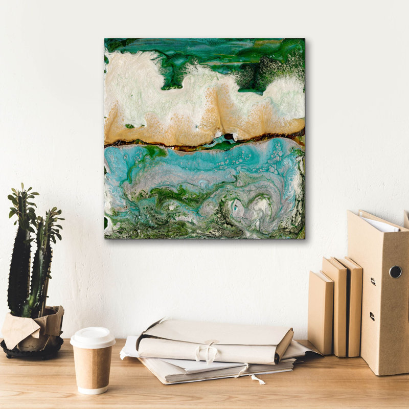 «Euphrates» par Alicia Ludwig, art mural sur toile, H 18 po x l 18 po x P 0,75 po