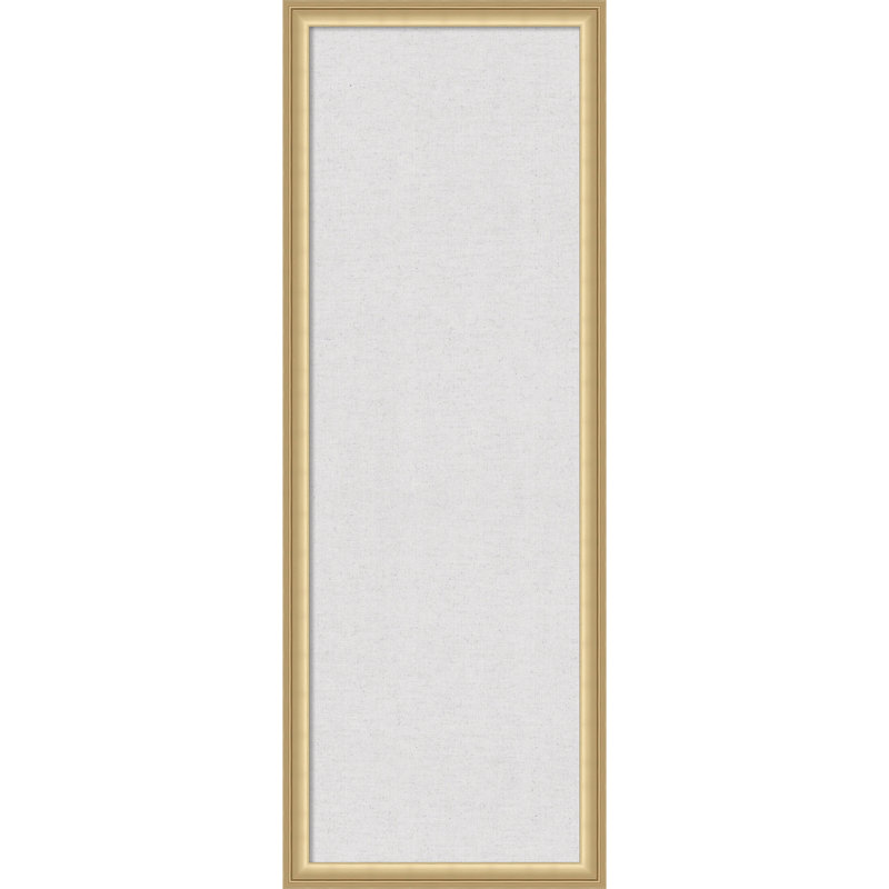 Tableau magnétique encadré en tissu, tableau d'affichage 14 x 38 Cloud Dancer pour l'organisation murale, Or de Florence