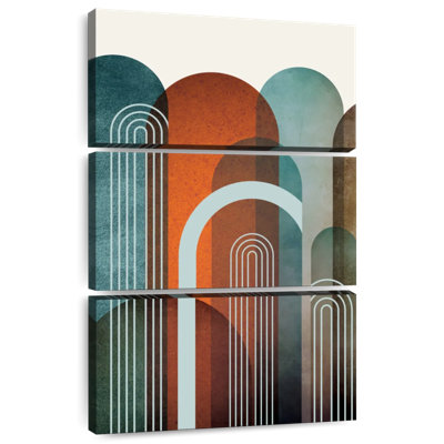 Avery Mid-Century Arches orange sarcelle I