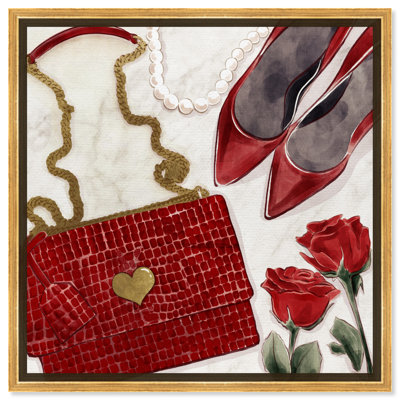 " Ruby Glam Shoes " Painting Print