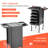 Lockable Salon Trolley Cart With Folding Tray Holders, Metal Baskets And Wheels