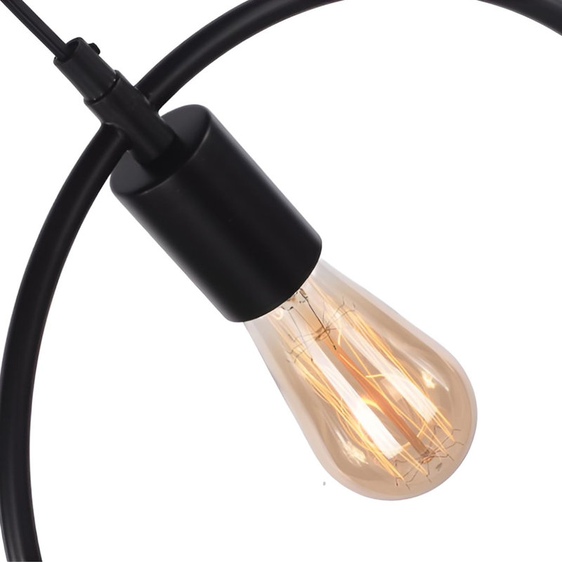 1 - Light Black Circle Pendant, No