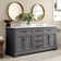 Currahee 72'' Free-standing Double Bathroom Vanity with Engineered Stone Vanity Top