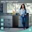 Euhomy 66Lbs Daily Production Nugget Clear Ice Freestanding/Built-In Ice Maker