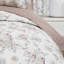 Ensemble de couvre-lit 10 pièces en microfibre à imprimé floral avec rideaux assortis au motif floral rétro neutre, grand-121892169