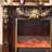 Nut-Brown Solid + Manufactured Wood Electric Fireplace