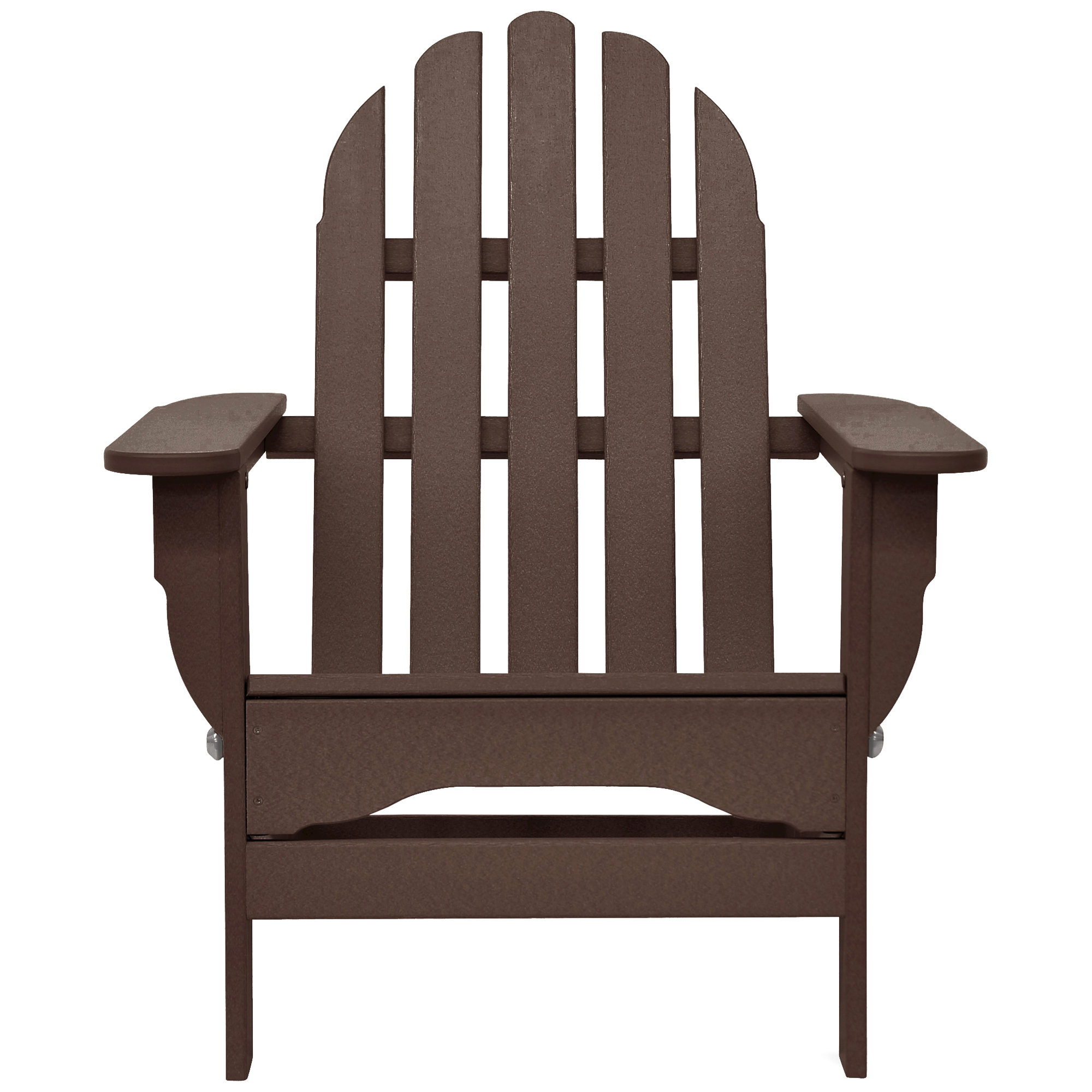 Leighton Plastic Folding Adirondack Chair, Chocolate