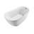 67" Streamline Freestanding Soaking Acrylic Bathtub With Drain and Bamboo Tray-311333755