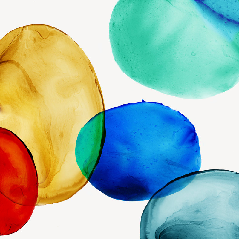 Glass Blobs I - Wrapped Canvas Print, 12" H x 12" W  