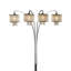 Lampe sur pied à quatre arches de 84 po de hauteur Whittaker «Simple Elegance», finition argentée et accents de cristal