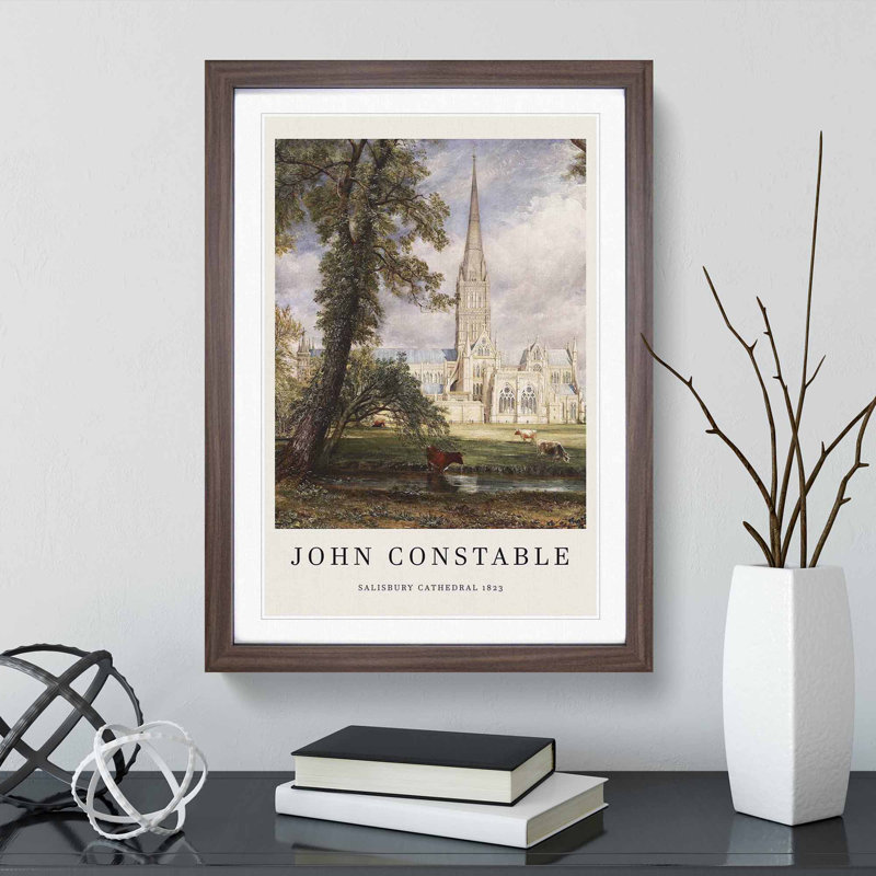 Salisbury Cathedral Vol.1 by John Constable - Picture Frame Graphic Art, 36cm H x 27cm W x 2cm D