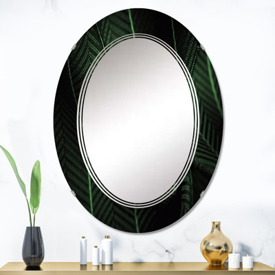 Miroir de salle de bain ovale mural