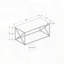 Table basse rectangulaire avec structure en X et plateau en stratifié-890625087