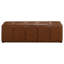 Banc Farrell en similicuir brun