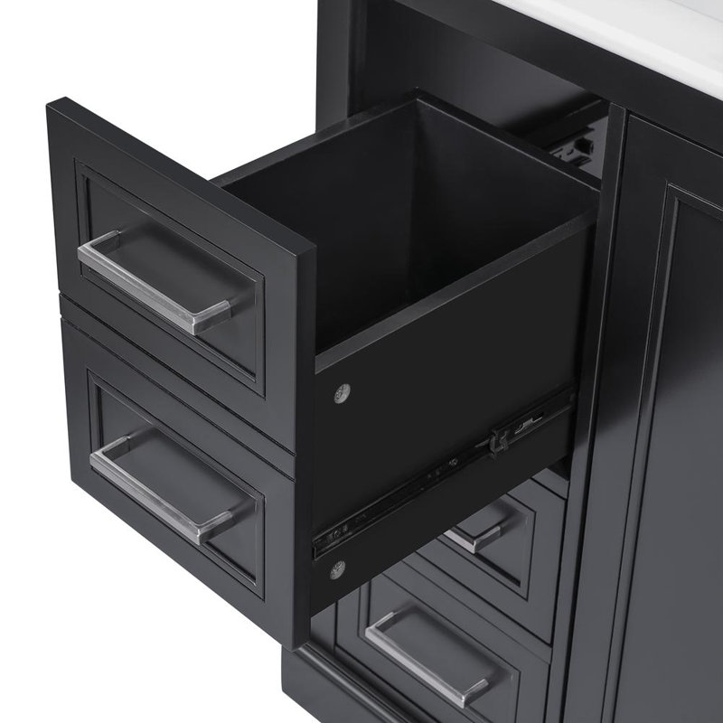 Stylish Soft-Close Vanity, Black
