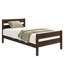 Lit simple avec tête et pied de lit, brun clair-846695520