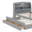 Lit plateforme double en bois avec lit gigogne et tiroirs-1814455975-1814455973