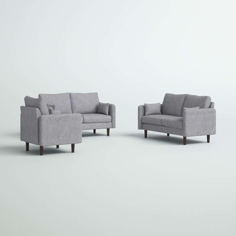 Espey 3 - Piece Living Room Set, Light Gray Polyester