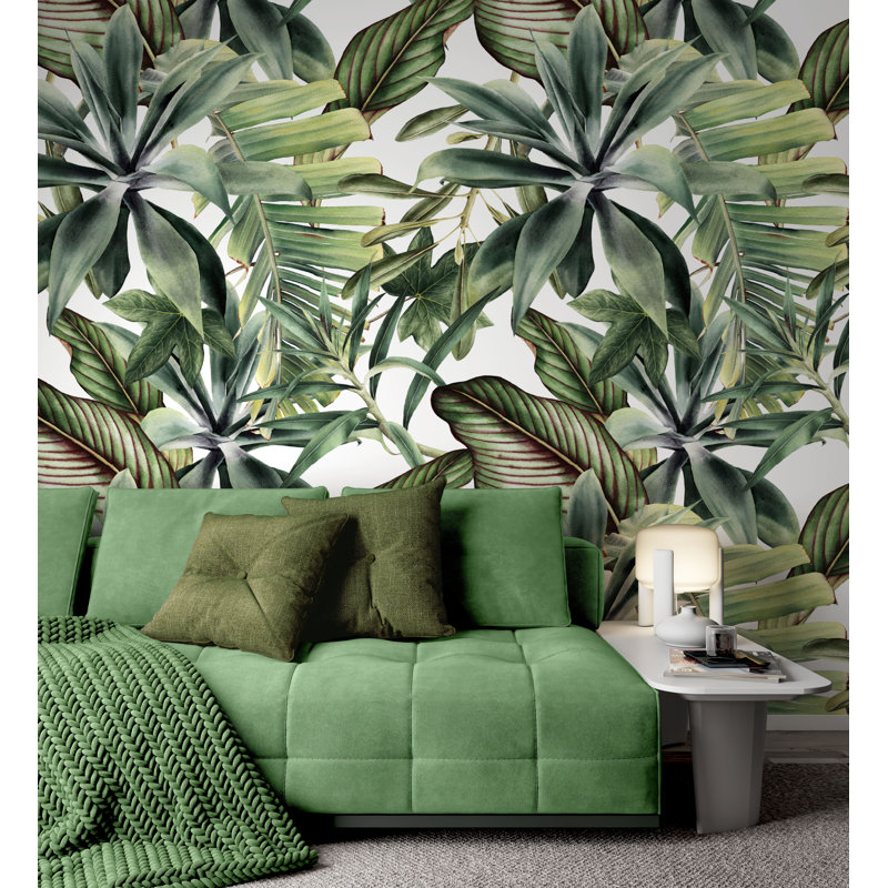 Papier peint amovible à motif floral Botanical Leaves, L 48,96 po x l 75 po