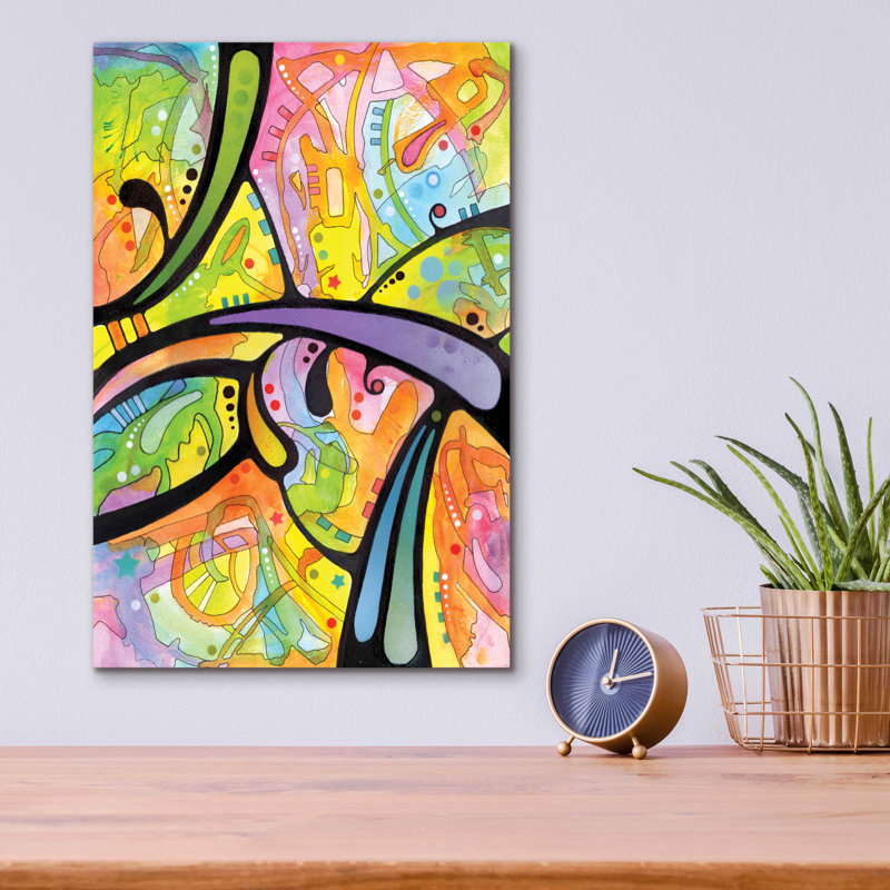 «Epic Art» «Abstract» par Dean Russo, verre acrylique «Abstract» par Dean Russo, H 16 po x l 12 po x P 0,13 po