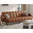 77.56" Faux Leather Convertible Sofa, Futon Couch with Adjustable Backrest for Small Spaces, Living Room, Office-255283139