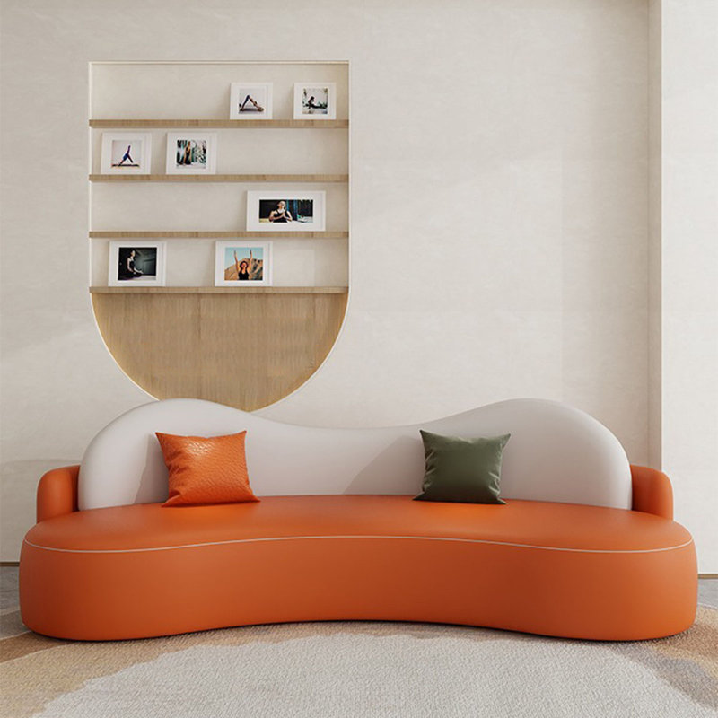 Geronda, Orange / gris, H 29,13 po x l 90,55 po x P 27,55 po, 3