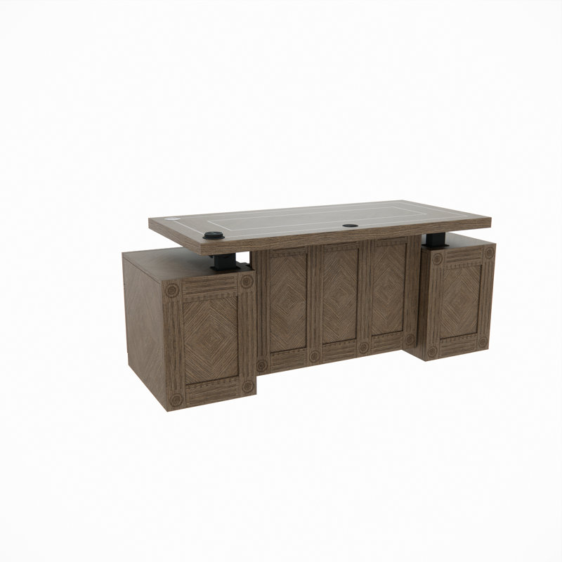 Bureau de rangement Junus, Brun gris