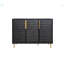 Armoire de rangement 3 portes, buffet Buffeet avec tablettes réglables