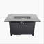 Table de foyer d'extérieur en acier avec couvercle H 25 po x l 42 po