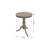  Rustic 25" Taupe Gray Distressed Round End Table