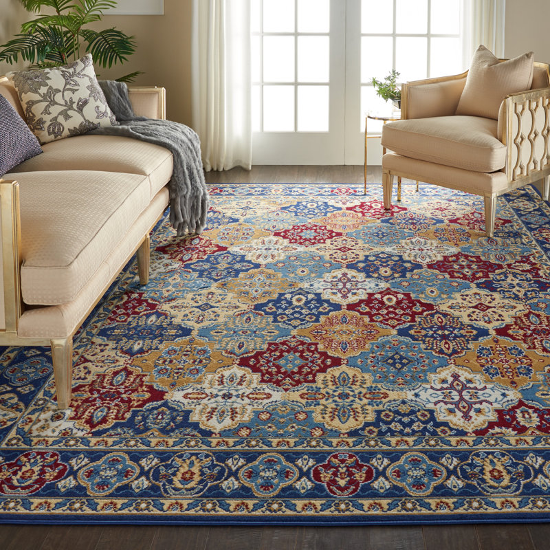 Tapis brun / bleu Chattahoochee, Rectangle 8 pi 6 po x 12 pi
