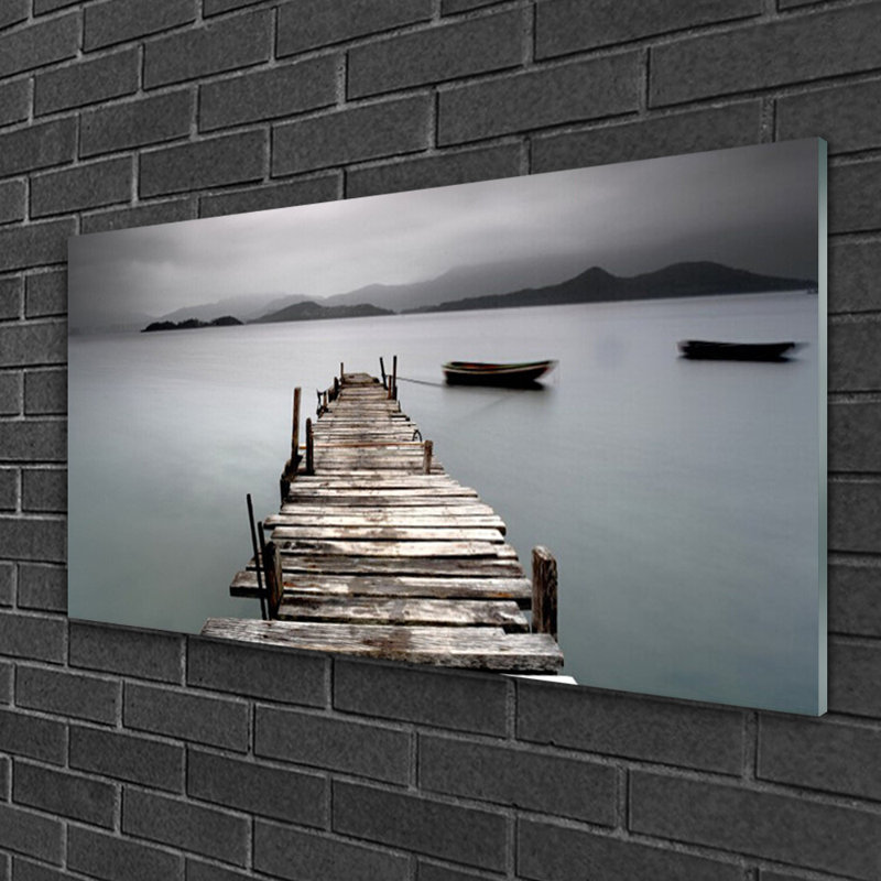 Architecture Bridge Sea - No Frame Print on Glass
