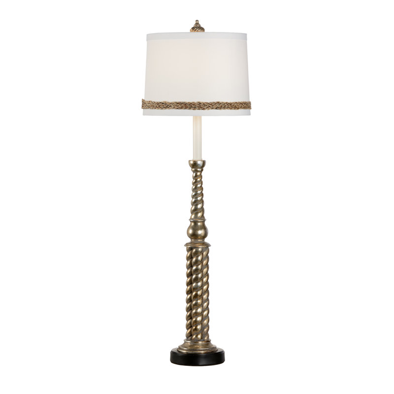Table Lamp, Antique Silver Leaf