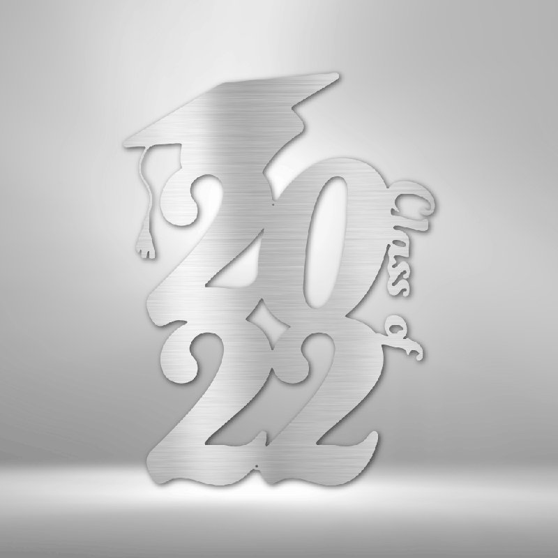 Décoration murale personnalisée en acier Class of Steel, H 28,75 po x l 29,5 po x P 0,5 po, Oui, Argent argent