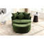 Fauteuil d'appoint pivotant à 360 ° avec 4 coussins, chenille, siège de salon moderne et confortable