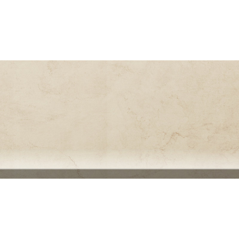 Citified 12'' L x 6'' W Porcelain Concrete Look Cove Base Tile Trim, Cotton