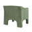 Dewy Barrel Accent Armchair, Green Chenille Upholstery