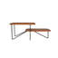Table basse Trails avec plateau en bois de manguier et base en métal - finition noyer noir mat, table d'appoint fabriquée à la main