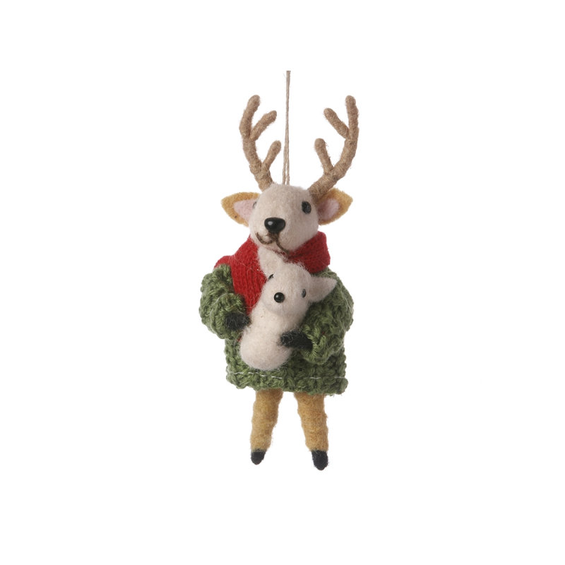 Ornement figurine suspendu cerf