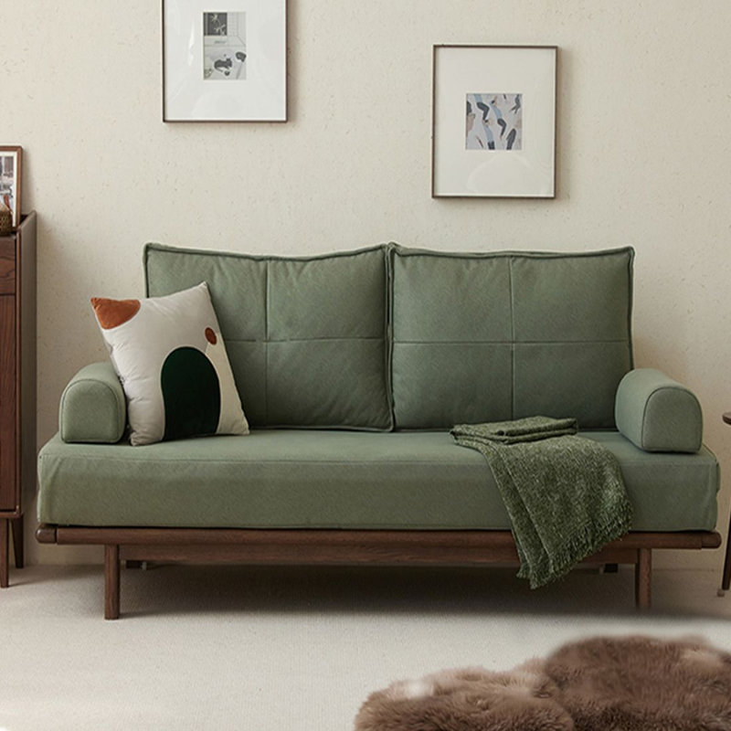 78.74" Green Polyester Standard Sofabed cushion couch