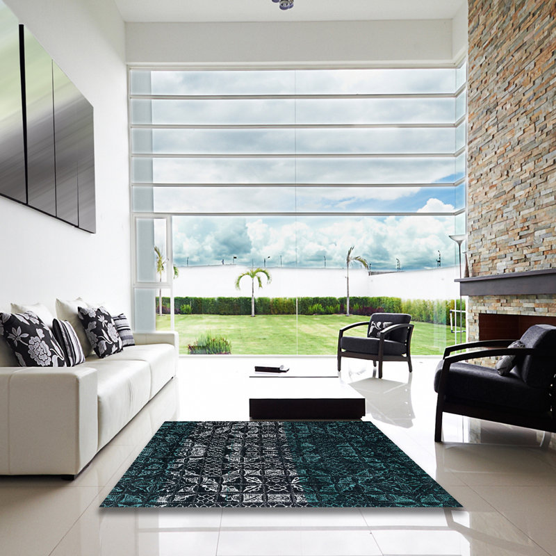 Abstract Indoor Rug, Square 7'