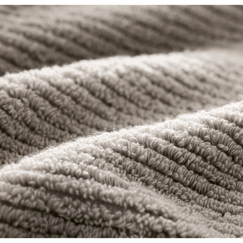 Turkish Ribbed Washcloth Set, Pewter