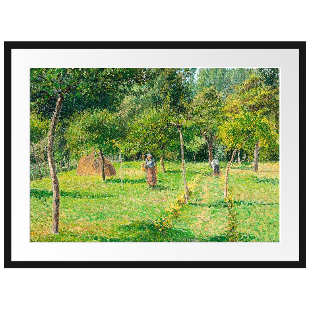 Gerahmter Kunstdruck Le Jardin À Éragny von Camille Pissarro