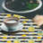 Ambesonne Lemonade Fitted Round TableclDark Grey White 88088