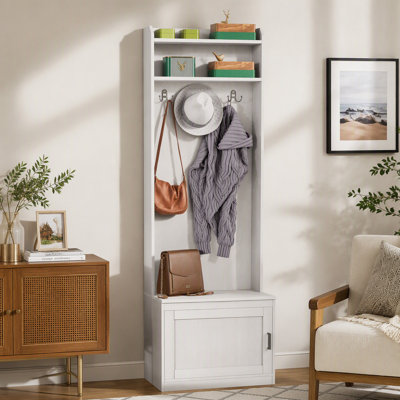 Versatile Hall Tree With Shoe Storage And Coat Rack For Entryways