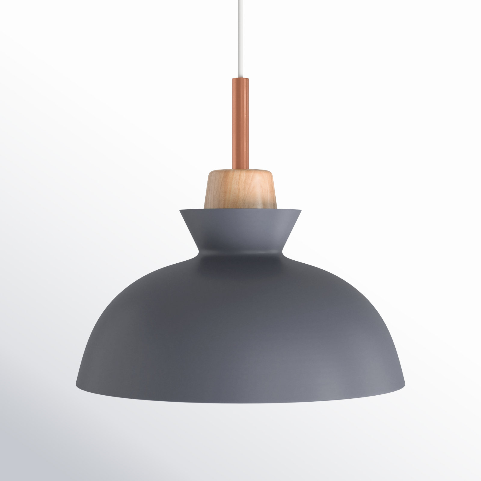 Ozma Dimmable Dome Single Light Pendant, Gray