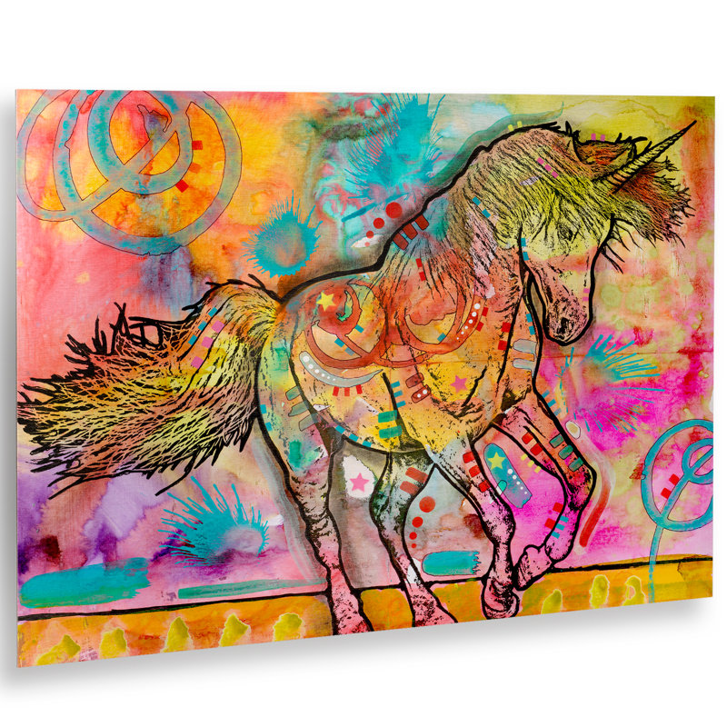 « licorne », impression, H 16 po x l 22 po x p 1 po, Sans mat, Sans cadre