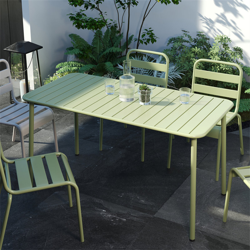 Table de salle à manger Sella, Vert givré